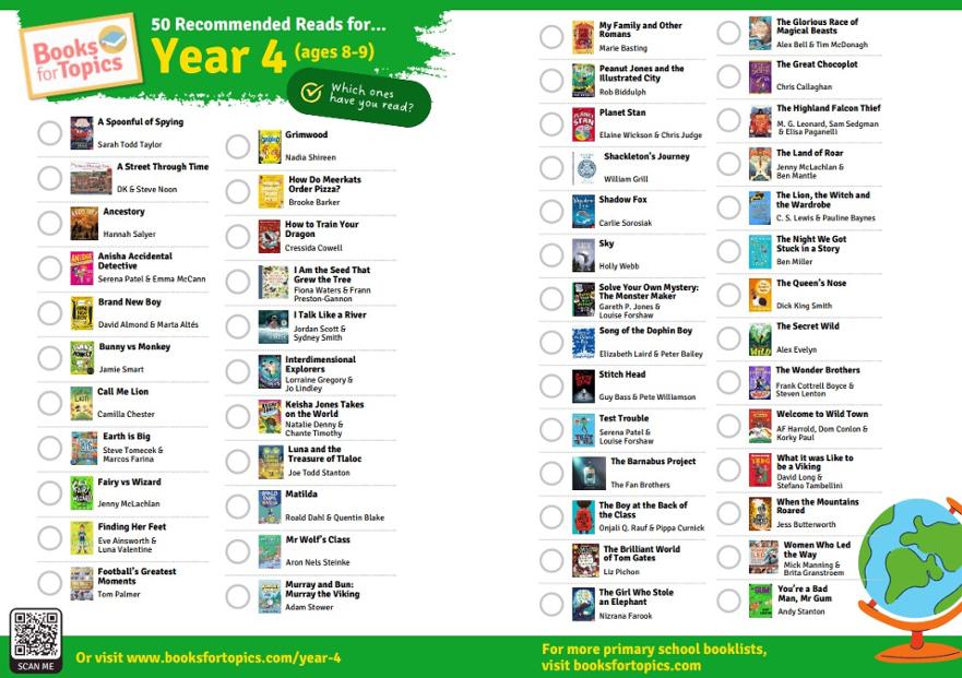recommended reads Y4