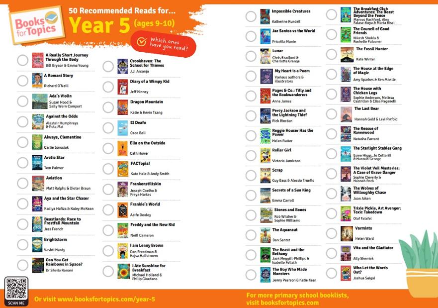 Recommended reads Y5